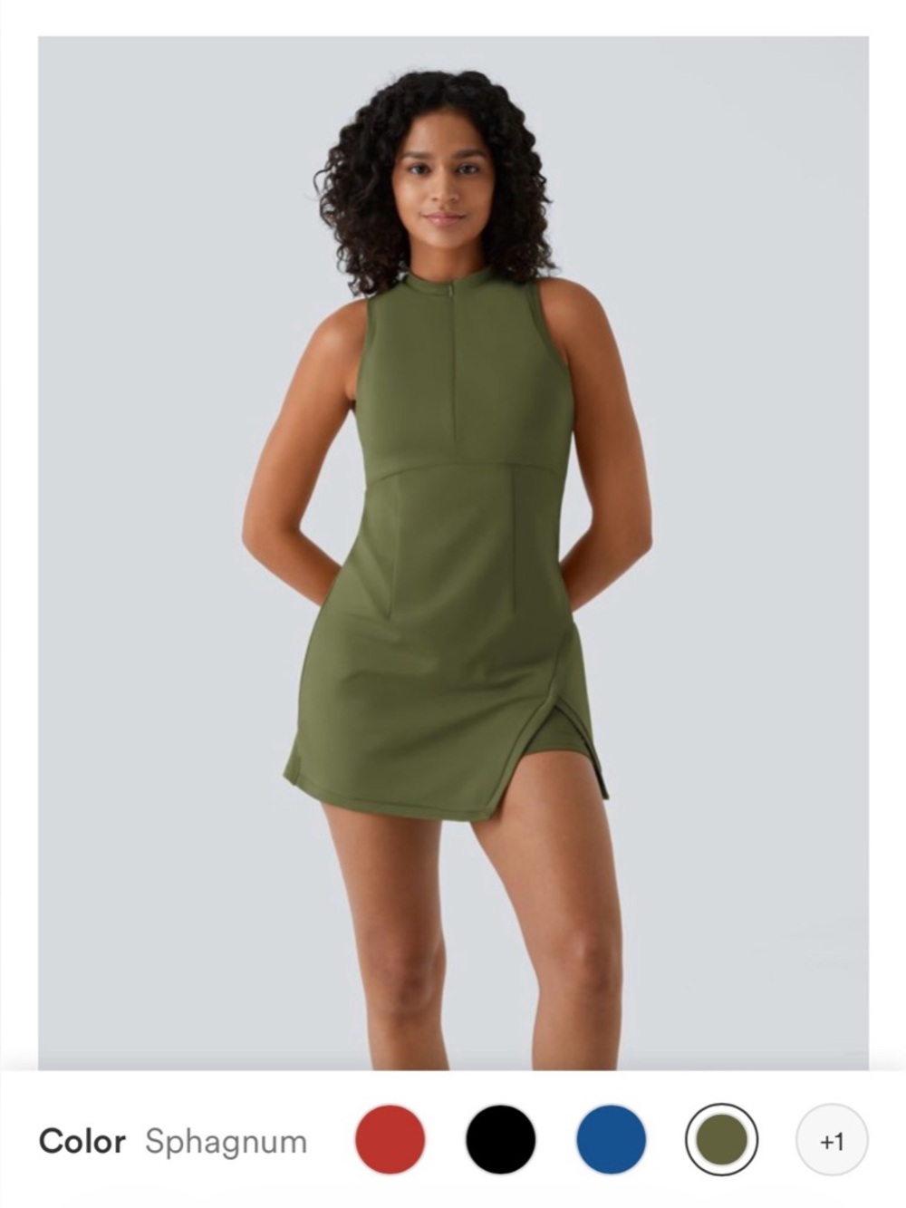 NWT Halara Zipper RacerPocket 2-Piece Mini Tennis Active Dress